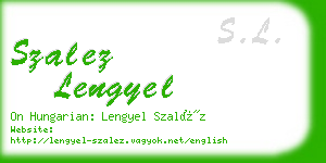 szalez lengyel business card